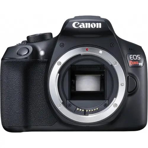 Canon EOS Rebel T6/2000D DSLR Camera with 18-55mm Lens and 75-300mm Lenses| 64GB MC| DSLR Bag |Flash | Tripod &amp; More