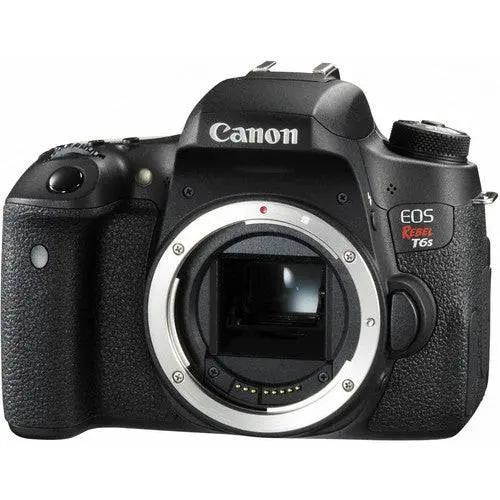Canon EOS Rebel T6s Wi-Fi Digital SLR Camera Body with 32GB Card + Case + Strap + Flash + Remote = Deluxe kit