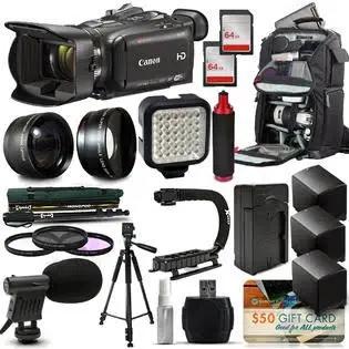 Canon XA35 HD Professional Video Camcorder + Tripod + Monopod + Action