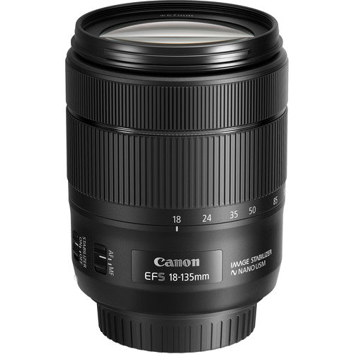 Canon EF-S 18-135mm f/3.5-5.6 IS USM Zoom Lens (White Box) with Deluxe bundle