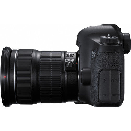 Canon Eos 6D Digital SLR Camera with Canon EF 24-105mm f/3.5-5.6 Is STM Lens + Extra Battery + 64GB Memory Cards + Deluxe Case + LED