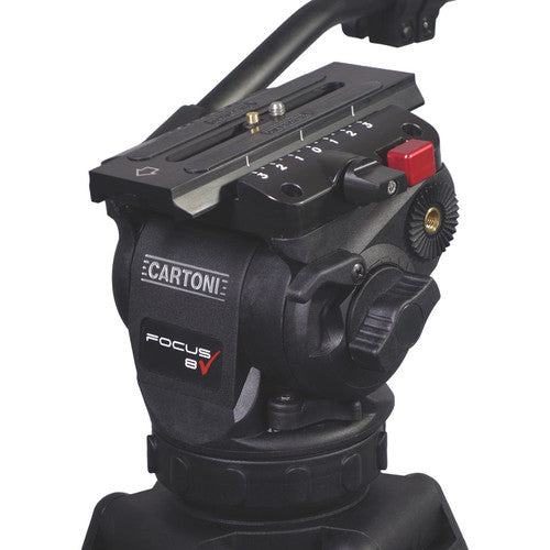 Cartoni Focus 8 Fluid Head with Sliding Plate & APTP Tripod (75mm)