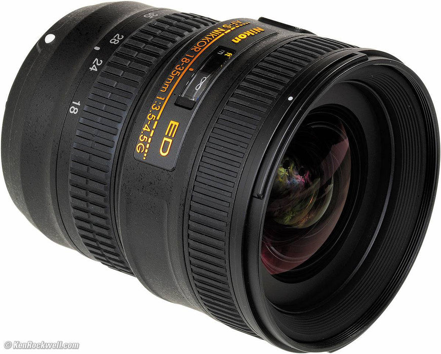 Nikon AF-S NIKKOR 18-35mm f/3.5-4.5G ED Lens W/ Filter Kit and More