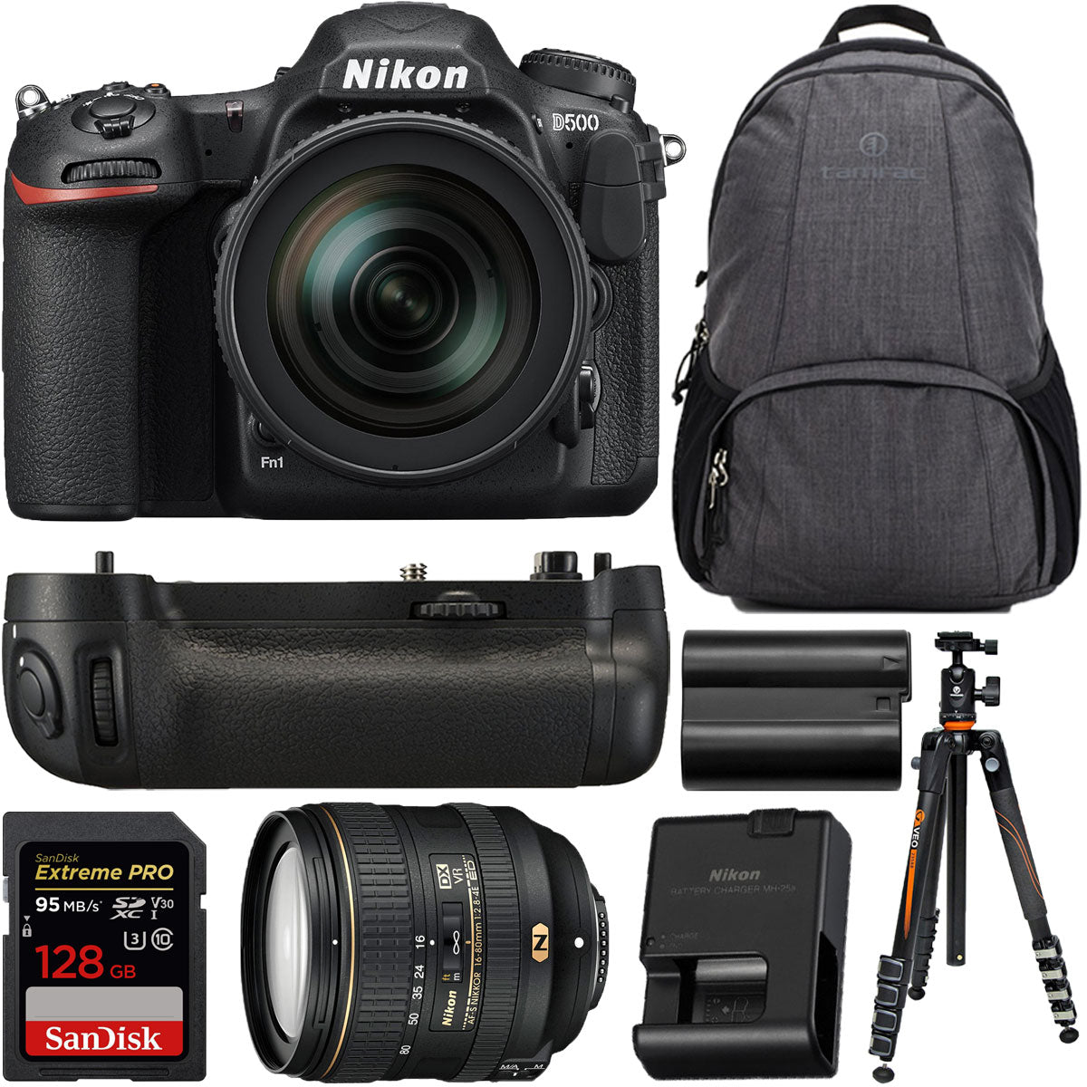 Nikon D500 20.9 MP DX-format Digital SLR Camera with AF-S 16-80mm