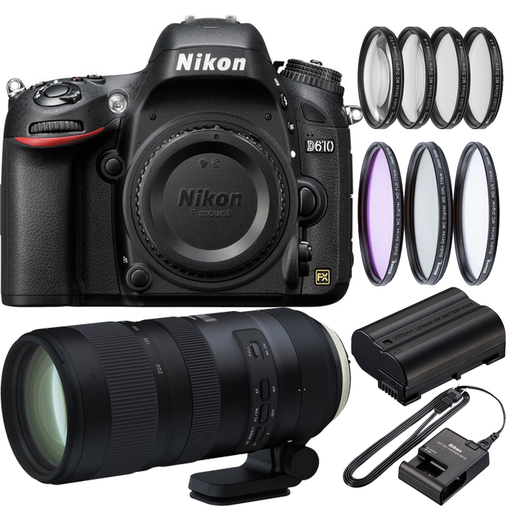 Nikon D610 DSLR Camera with Tamron SP 70-200mm f/2.8 Di VC USD G2