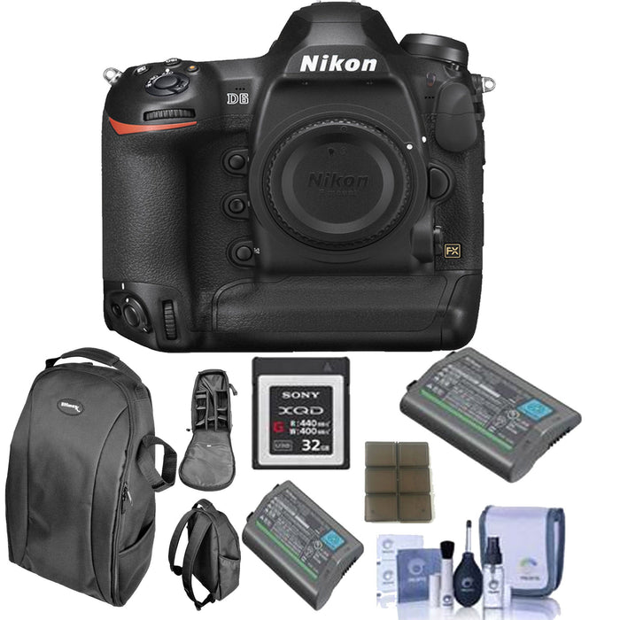 Nikon D6 DSLR Camera With 32GB XQD Card Backpack Spare Battery