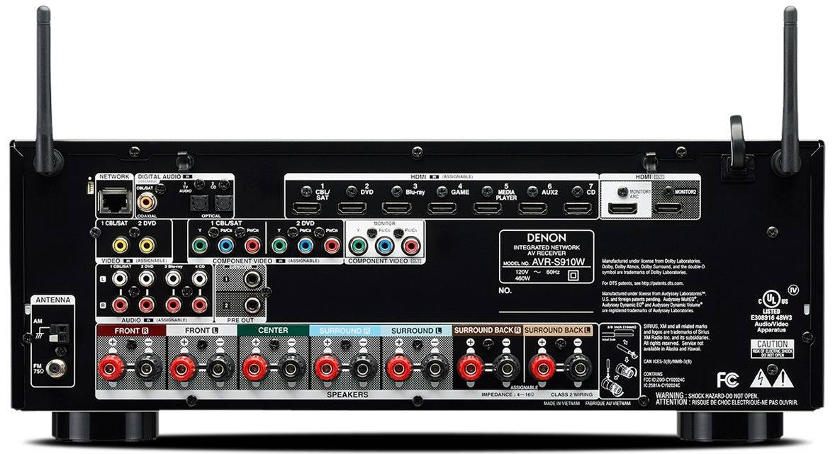 Denon AVR-S910W 7.2-Channel Network AV Receiver (Black)