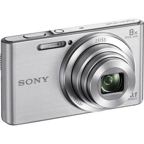 Sony DSC-W830 Digital Camera (Silver) with Sandisk 32GB | Tripod | Case & More