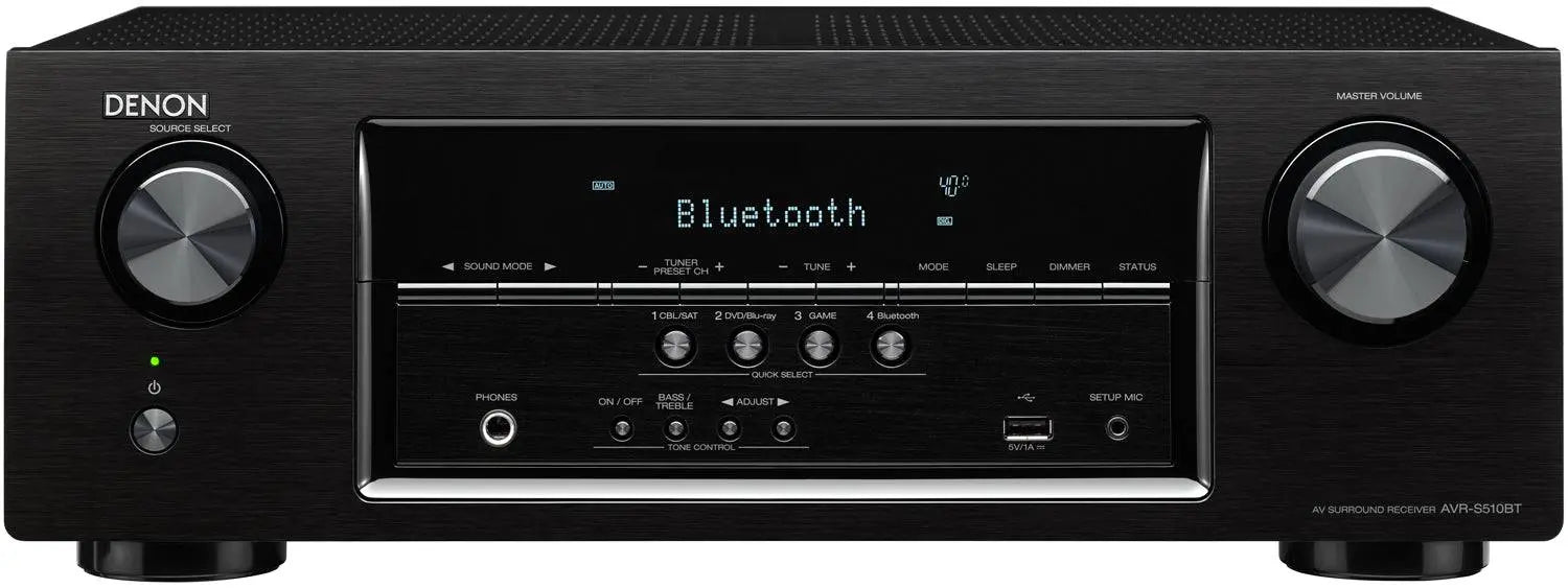 Denon AVR-S510BT 5.2 Channel Full 4K Ultra HD A/V Receiver