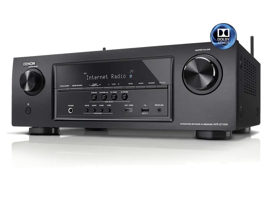 Denon AVR-S710W 7.2-Channel Network AV Receiver (Black)