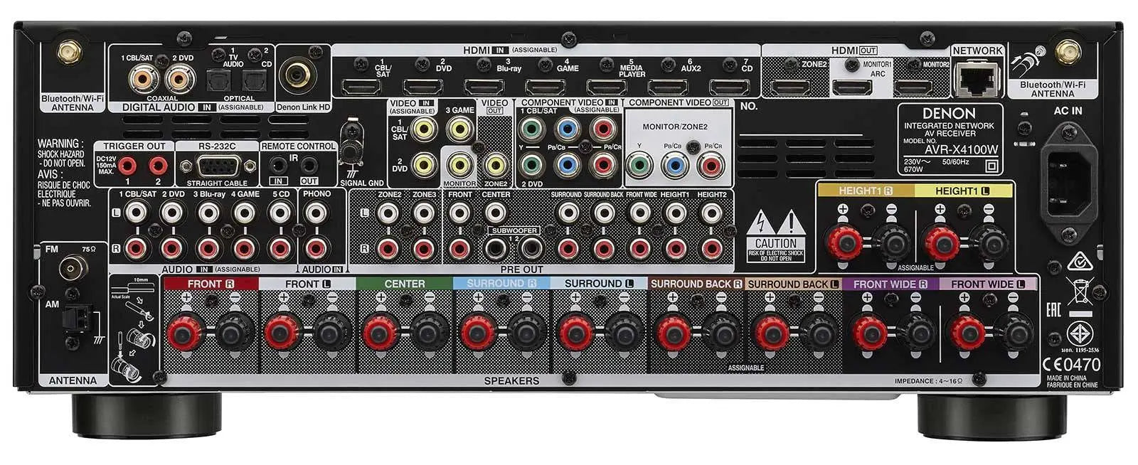 Denon IN-Command Series AVR-X4100W 7.2-Channel Network AV Receiver