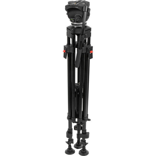 Cartoni Focus HD Fluid Head & Two-Stage 3-Tube Aluminum Alloy Tripod