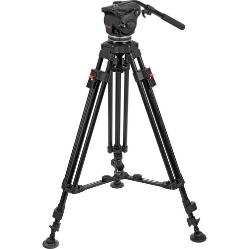 Cartoni Focus HD Fluid Head & Two-Stage 3-Tube Aluminum Alloy Tripod