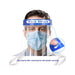 NJA 2 Pack Safety Face Shield, All-Round Protection Headband with Clear Wide Sunshade Anti-s-mog Lens