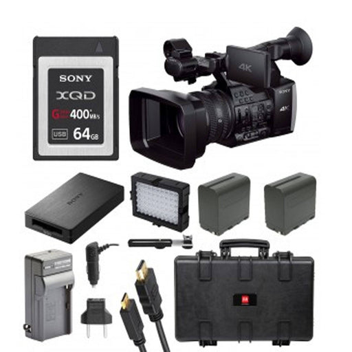 Sony FDR-AX1 4K Video Camcorder w/ 64GB XQD G Series & Waterproof Case Bundle