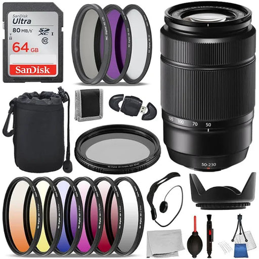 FUJIFILM XC 50-230mm f/4.5-6.7 OIS II Lens (Black) Essential Bundle