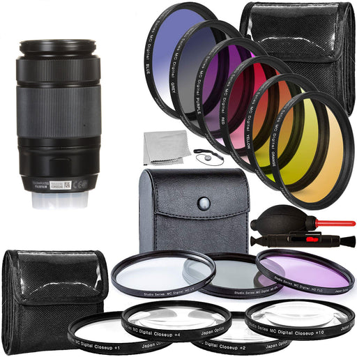 FUJIFILM XC 50-230mm f/4.5-6.7 OIS II Lens (Black) Bundle with Filter Sets and More
