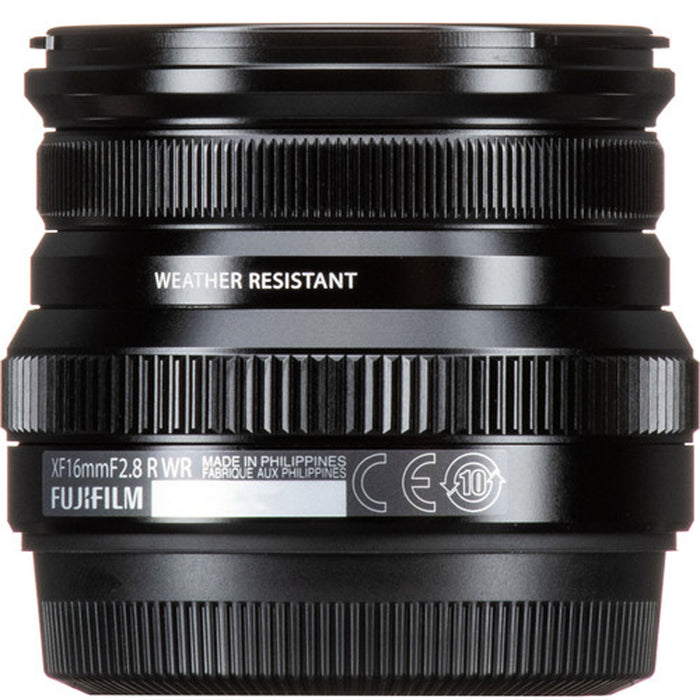FUJIFILM XF 16mm f/2.8 R WR Lens (Black) Advanced Accessory Bundle