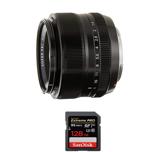 Fujifilm 35mm f/1.4 XF R Lens with High Speed 128gb Memory Card