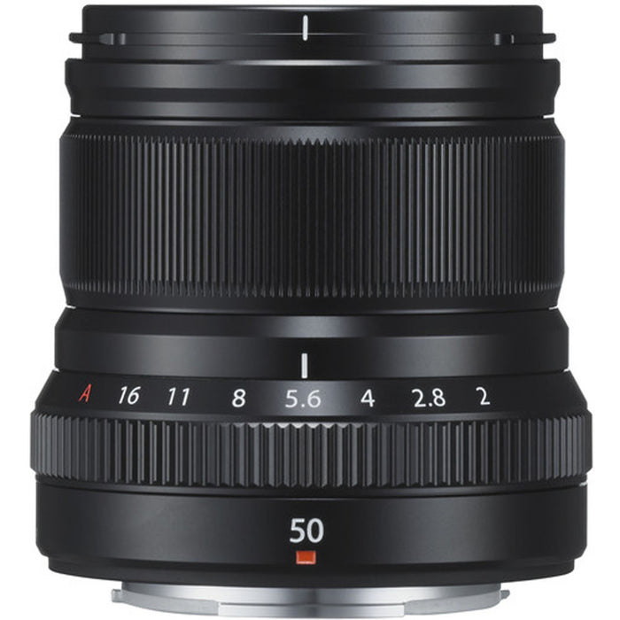 FUJIFILM XF 50mm f/2 R WR Lens (Black) 14 PC Bundle