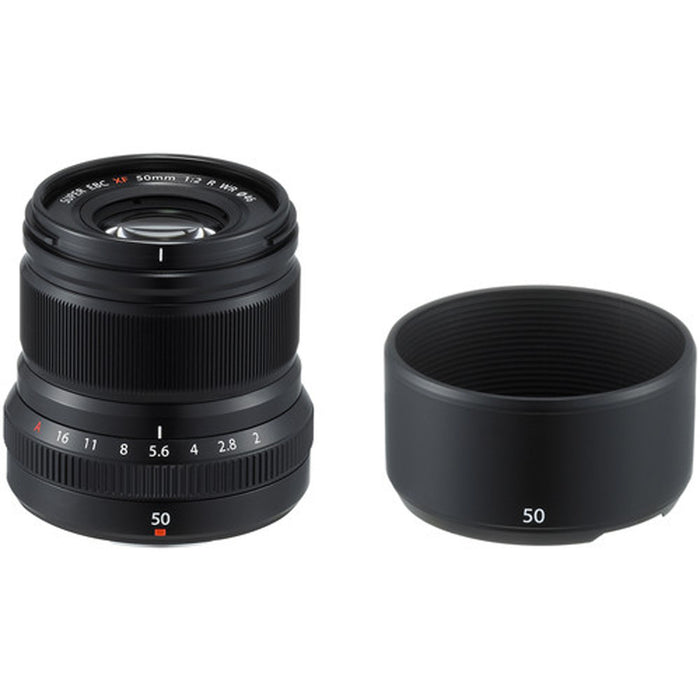 FUJIFILM XF 50mm f/2 R WR Lens (Black) With Flexible Tripod, Protection Filter &amp; Accessories