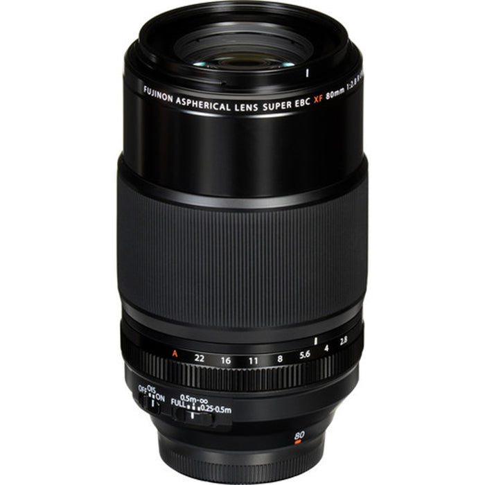 FUJIFILM XF 80mm f/2.8 R LM OIS WR Macro Lens Profession Bundle