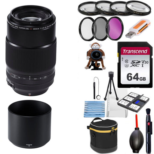 FUJIFILM XF 80mm f/2.8 R LM OIS WR Macro Lens Accessory Bundle