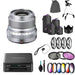 FUJIFILM XF 23mm f/2 R WR Lens (Silver) Filter Kit Includes &amp; More