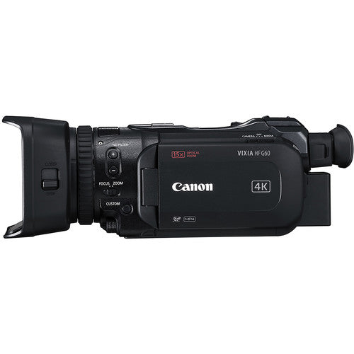 Canon Vixia HF G60 UHD 4K Camcorder with Premium Accessory Kit Including Padded Backpack &amp; 128GB High Speed U3 Memory