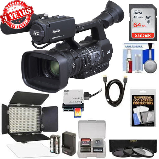 JVC GY-HM660u ProHD Mobile News Streaming Camera w/ 32GB MC | LED Light & More