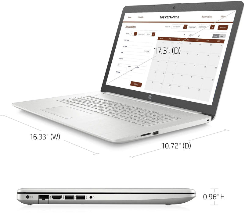 HP - 17.3&quot; Laptop - Intel Core i3 - 8GB Memory - 256GB SSD - Natural Silver