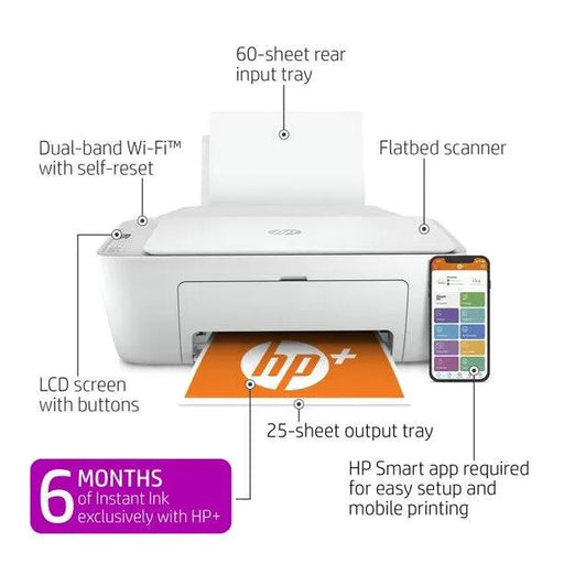 HP Deskjet 2752 Wireless All-in-one Color Inkjet Printer - White