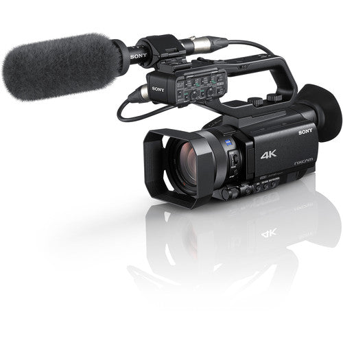 Sony HXR-NX80 Full HD NXCAM with HDR and Fast Hybrid AF w/ 64GB MC , Extra Battery, UV Filter, LED Light, Case and More - Advanced Bundle
