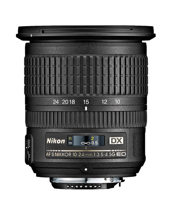 Nikon AF-S DX NIKKOR 10-24mm f/3.5-4.5G ED Lens Accessory Bundle + Deluxe Lens Pouch + Filter Kit + Cleaning Kit + Microfiber