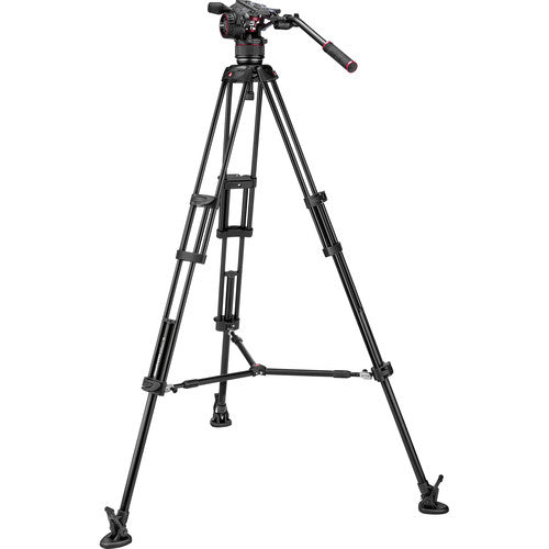 Manfrotto Nitrotech N8 Video Head & 546B Pro Tripod with Mid-Level Spreader