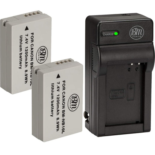 NJA 2 Pack of NB-10L Battery and Charger Kit for Canon PowerShot G15, G16, G1X, G3X, SX40 HS, SX40HS, SX50 HS, SX60 HS Digital Camera