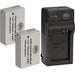 NJA 2 Pack of NB-10L Battery and Charger Kit for Canon PowerShot G15, G16, G1X, G3X, SX40 HS, SX40HS, SX50 HS, SX60 HS Digital Camera