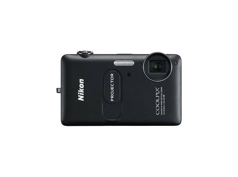 Nikon CoolPix S1200pj Digital Camera With Built-In Projector (Black)