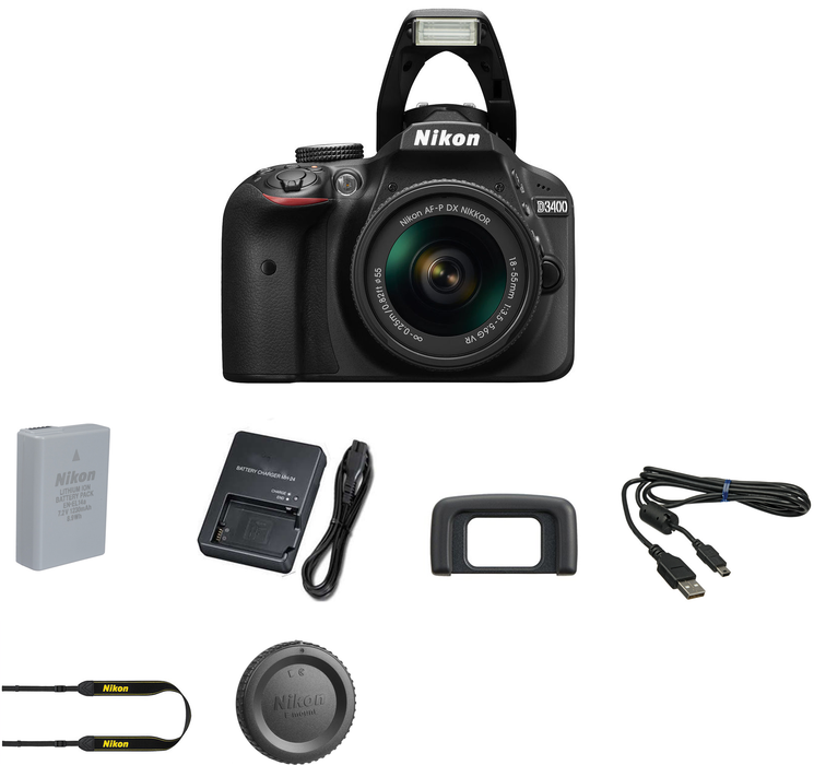 Nikon D3400/D3500 DSLR Camera with 18-55mm |52mm UV Filter | Top Value Accessory Kit