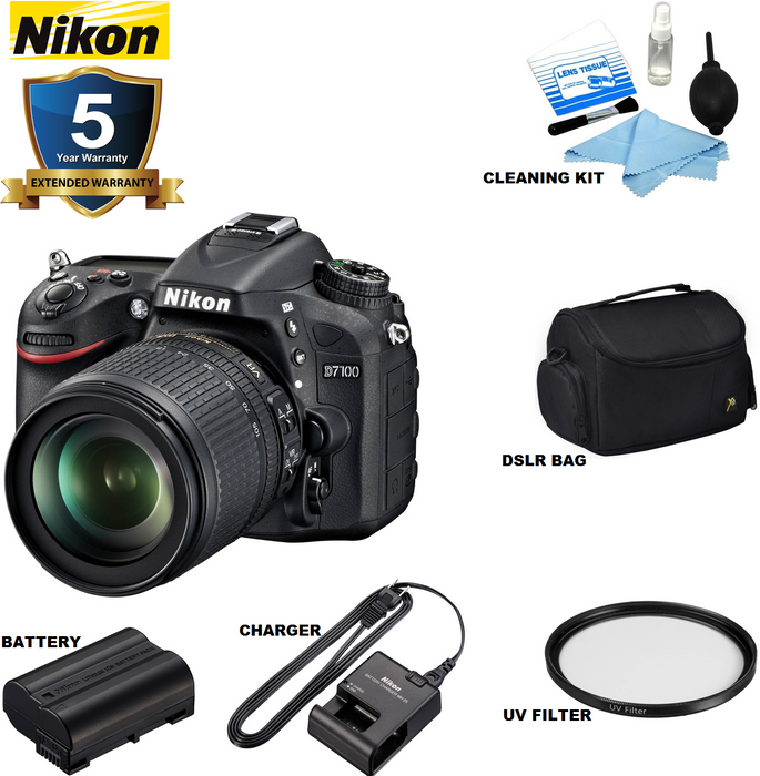 Nikon D7100 DSLR Camera with 18-105mm Lens USA Retail Model Nikon D7100 DSLR Camera with 18-105mm Lens USA Retail Model