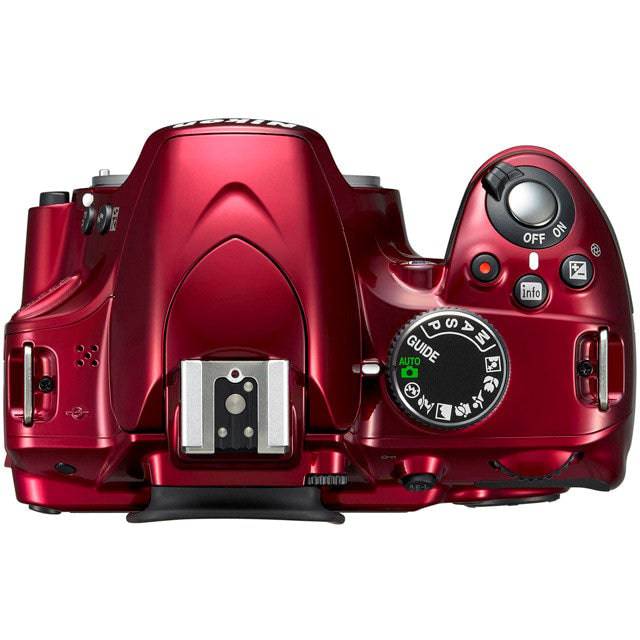 Nikon D3200/D3500 DSLR With AF-S DX NIKKOR 18-55mm 3.5-5.6G VR Lens (Red)