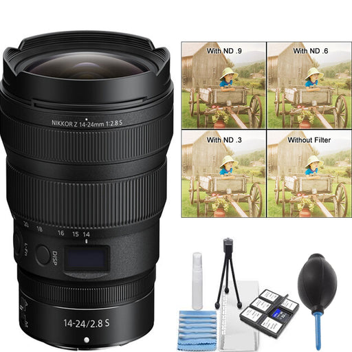 Nikon NIKKOR Z 14-24mm f/2.8 S Lens with Kodak Neutral Density #96 & Cleaning Kit Package