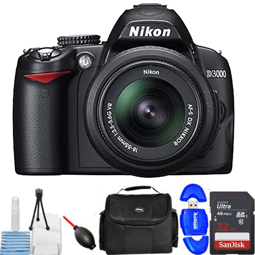 Nikon D3000/D3500 10.2MP Digital SLR Camera with 18-55mm &amp; Sandisk 32GB Starter Kit