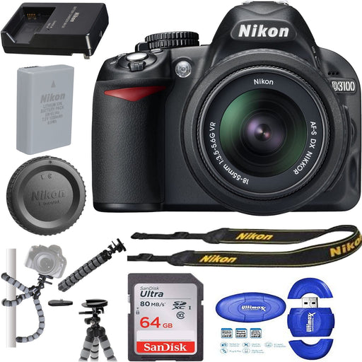 Nikon D3100/D3500 Digital SLR Camera with 18-55mm VR Lens &amp; Sandisk 64GB Starter Kit