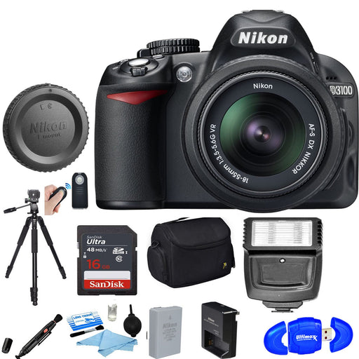 Nikon D3100/D3500 Digital SLR Camera with 18-55mm VR Lens &amp; Sandisk 16GB Starter Bundle