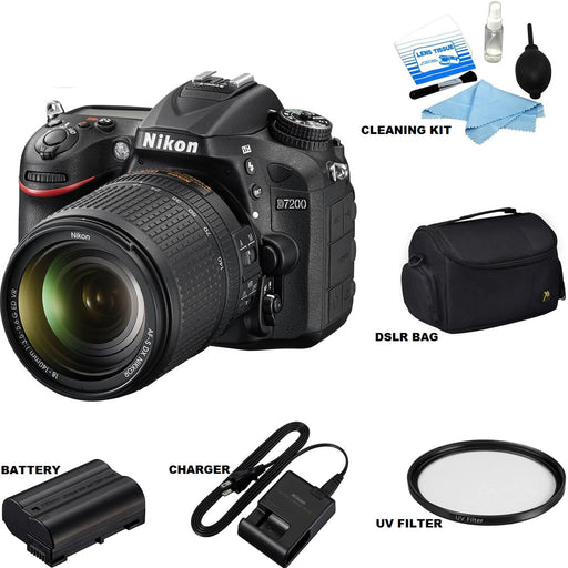 Nikon D7200/D7500 DSLR Camera with 18-140mm Lens | Case | UV Filter | Cleaning Kit &amp; 3 Year Limited Warranty