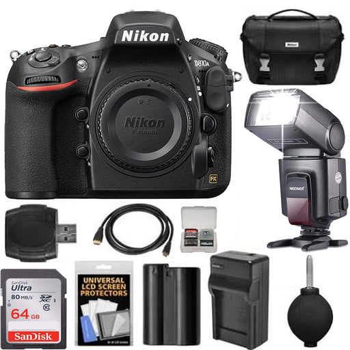 Nikon D810A DSLR Camera with 64GB Card | Battery & Charger | Case Bundle