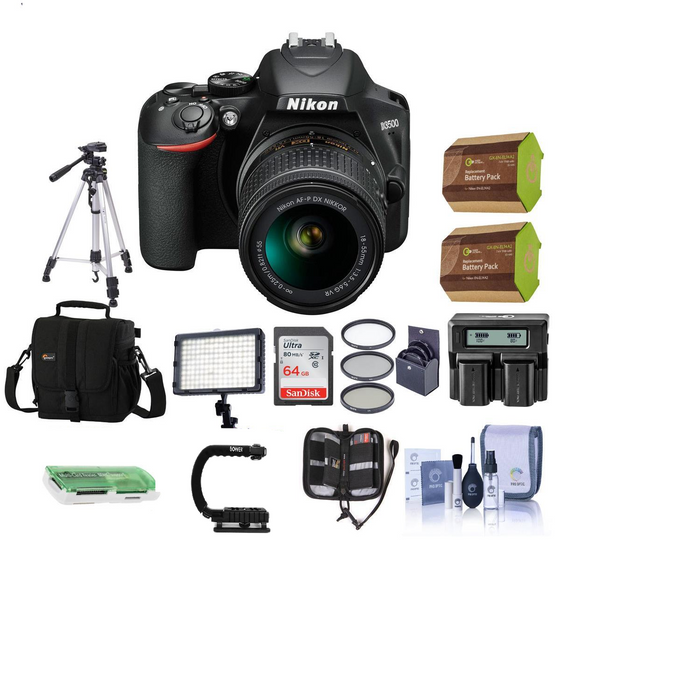 Nikon D3500 DSLR Camera with 18-55mm Lens & 64GB Bundle
