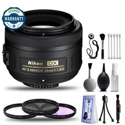 Nikon AF-S DX Nikkor 35mm f/1.8G Lens with Deluxe Cleaning Kit &amp; warranty