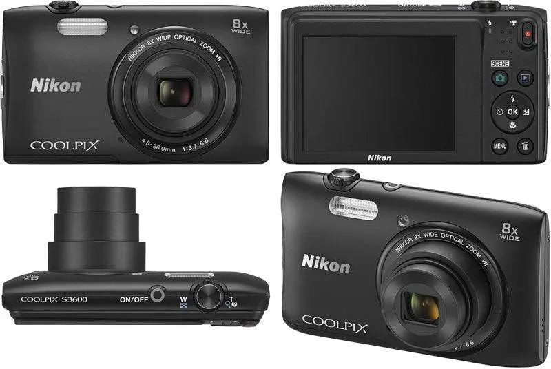 Nikon COOLPIX S3600 20.1 MP Digital Camera with 8x Zoom NIKKOR Lens and 720p HD Video (Silver)